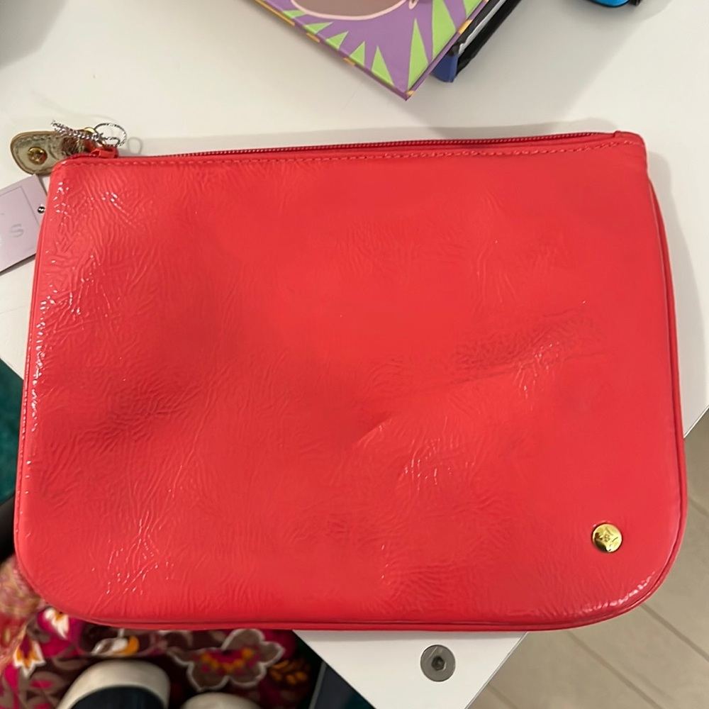 Stephanie Johnson hot pink clutch NWT